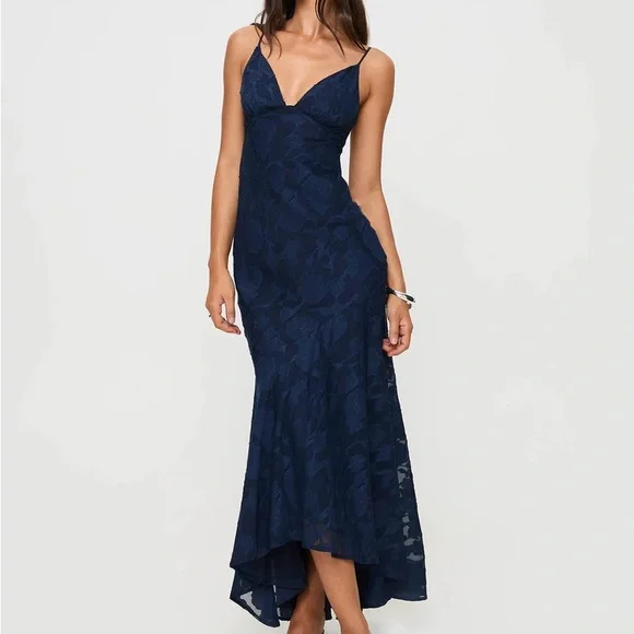Princess Polly CYRENE MAXI DRESS NAVY - Picture 1 of 12